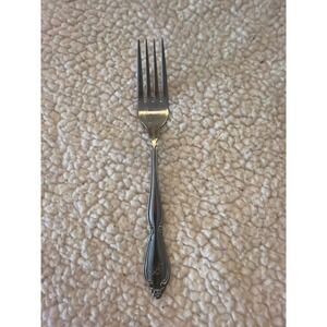 Rogers Kenwood Stainless Salad Fork Monogram B Floral Silver Flatware Korea